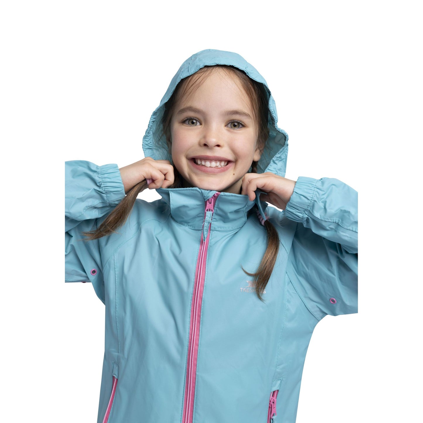 Qikpac X Kids' Waterproof Packaway Jacket in Aquamarine
