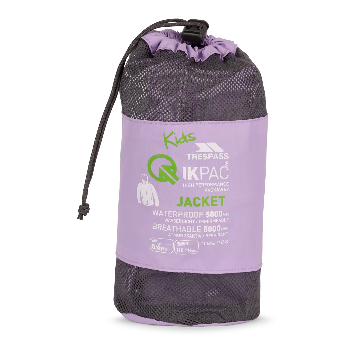 Qikpac X Kids' Waterproof Packaway Jacket in Gelsomino