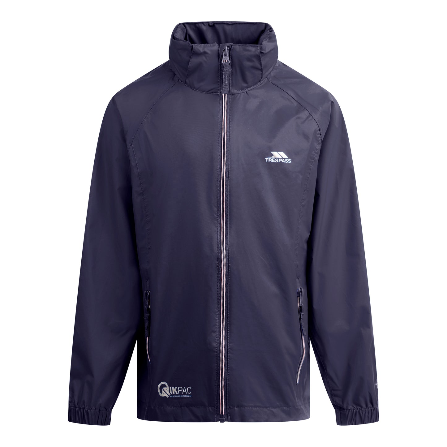Qikpac X Kids' Unpadded Waterproof Packaway Jacket in Navy