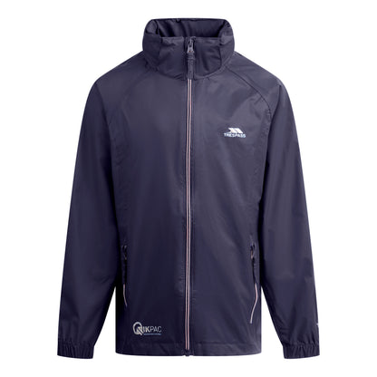 Qikpac X Kids' Unpadded Waterproof Packaway Jacket in Navy