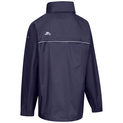 Qikpac X Kids' Unpadded Waterproof Packaway Jacket in Navy