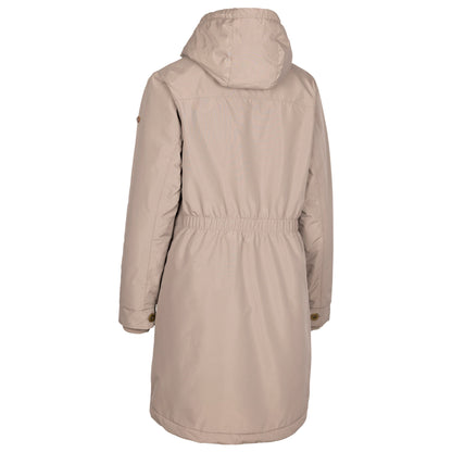 Reminder Womens Longer Length Padded Fleece Lined Waterproof Jacket in Khaki