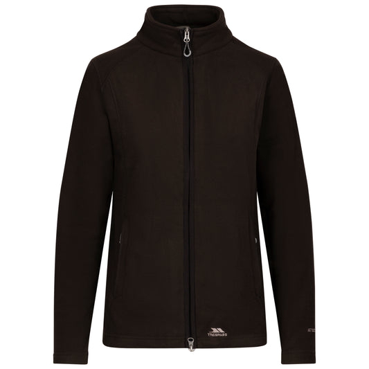 Renato Women's Full Zip Fleece Top in Black