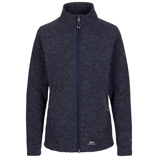 Reply Women's Full Zip Fleece Top in Navy Marl