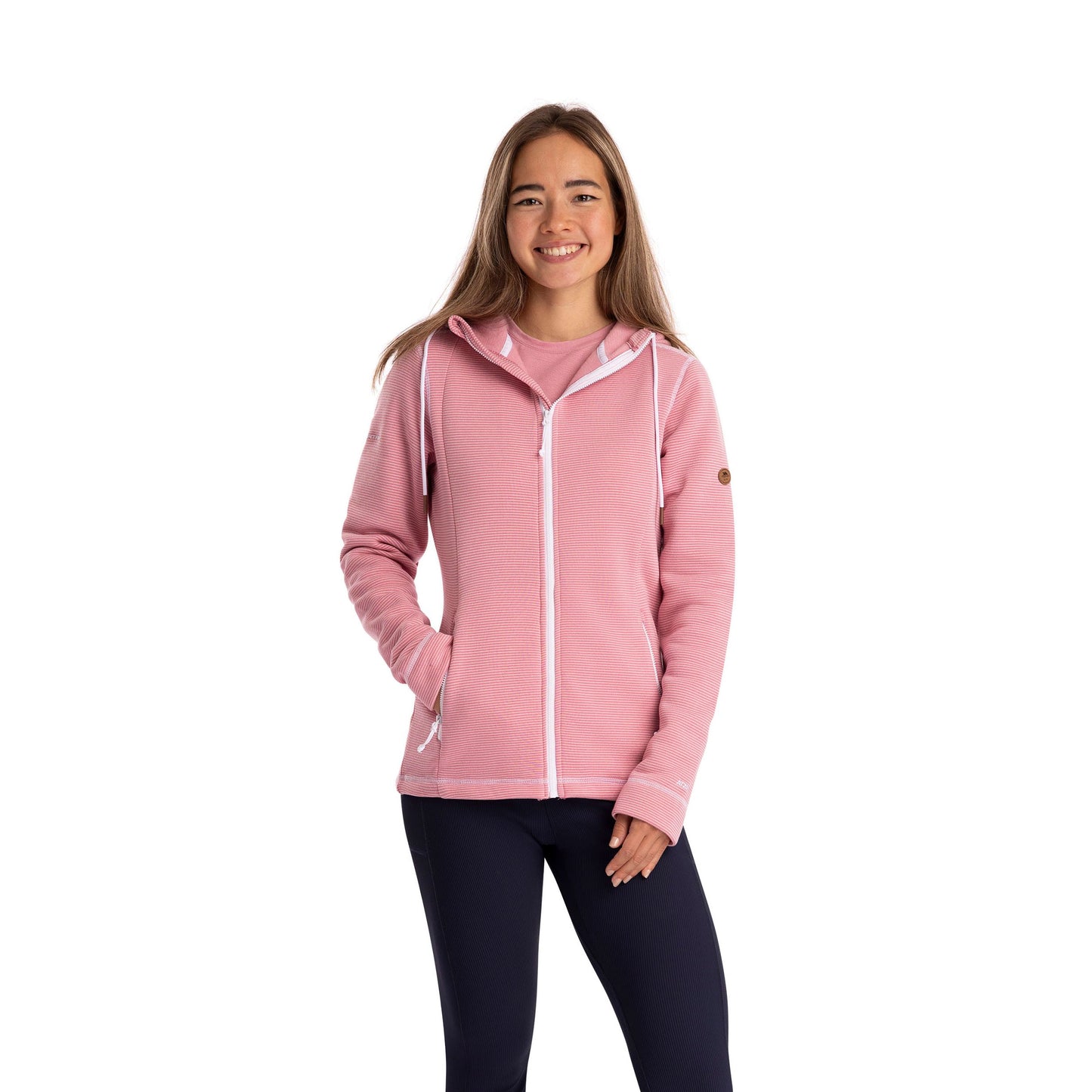 Rootless Women’s Fleece Hoodie in Pink Haze