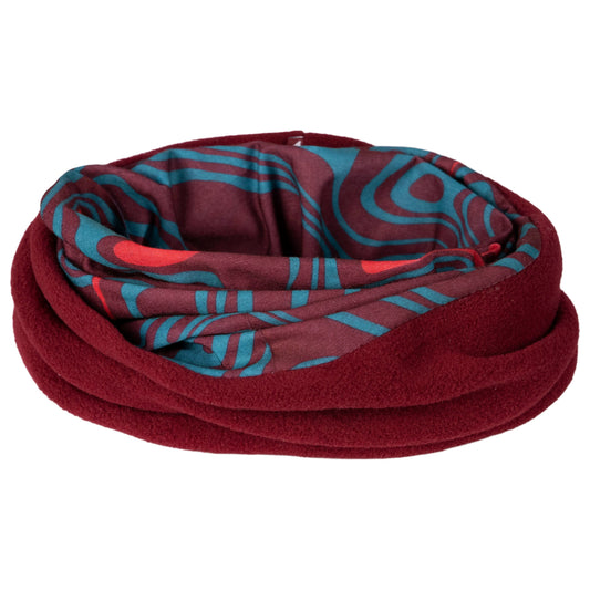 Rindell Women's Neck Warmer in Dark Cherry Print