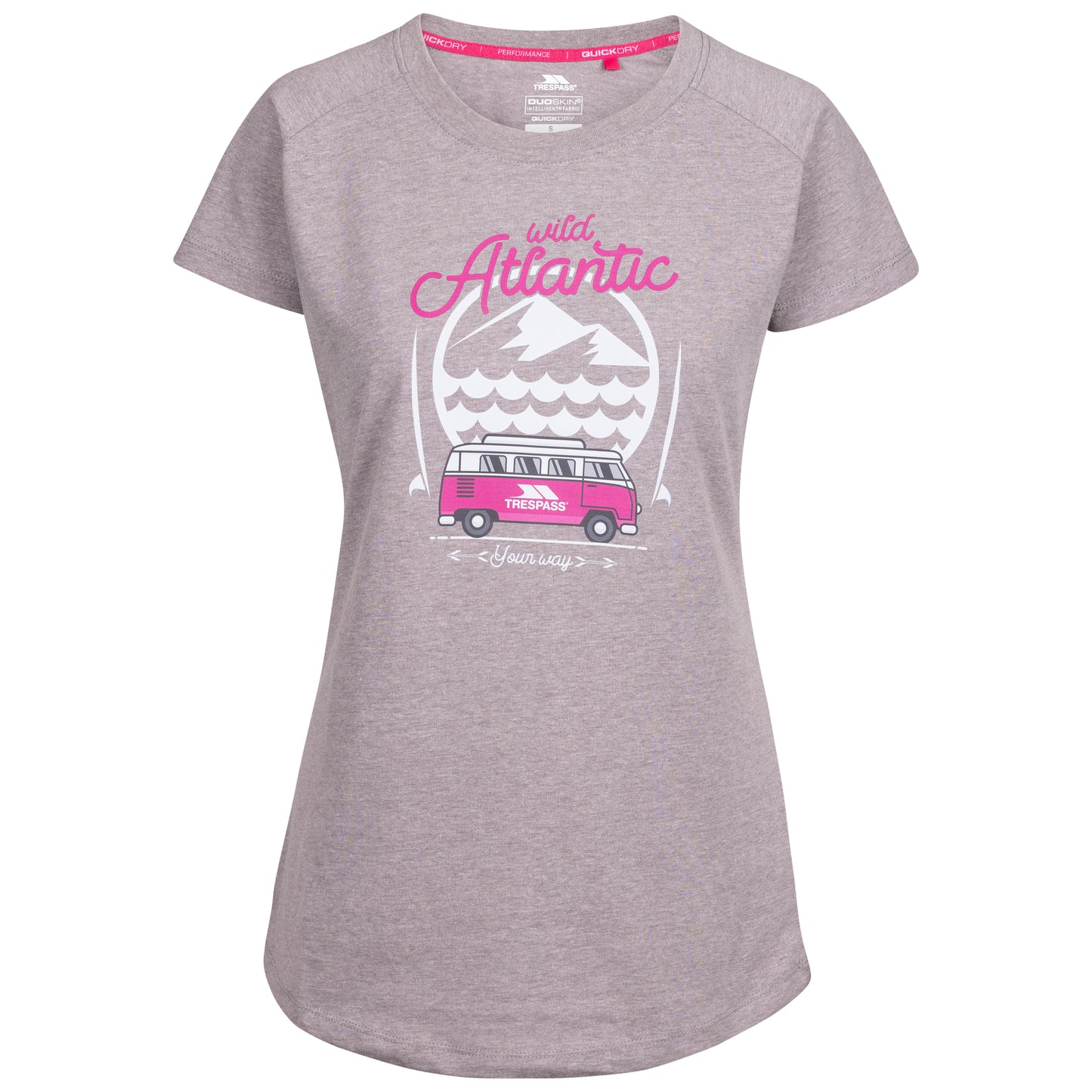 Saaf Women's Atlantic Print T-Shirt in Grey