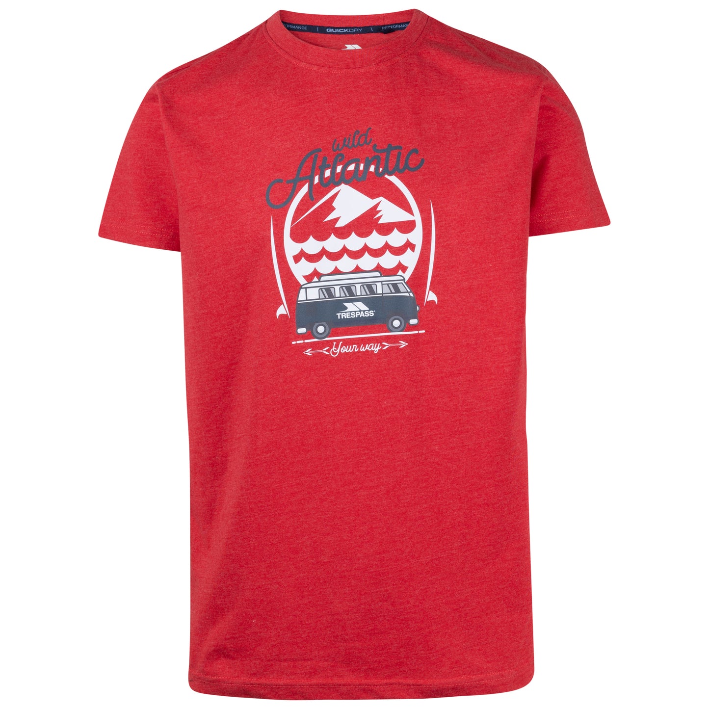 Sarlake Men's Atlantic Print T-Shirt in Red