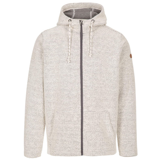 Scawton Men's Knitted Hoodie in Off White