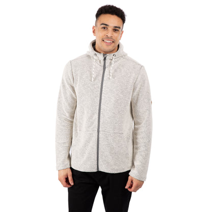 Scawton Men's Knitted Hoodie in Off White