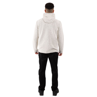 Scawton Men's Knitted Hoodie in Off White
