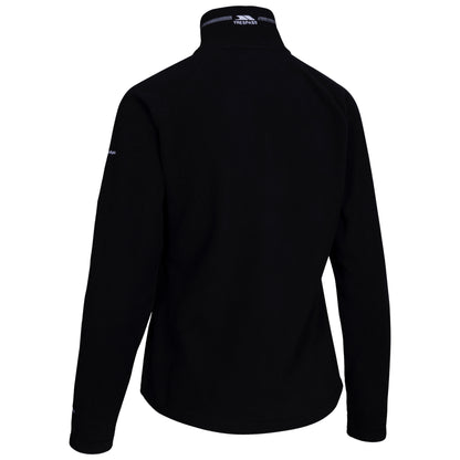 Skylar Womens 1/2 Zip Fleece Top in Black Light Mulberry