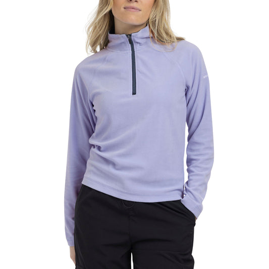 Skylar Womens 1/2 Zip Fleece Top in Cool Blue