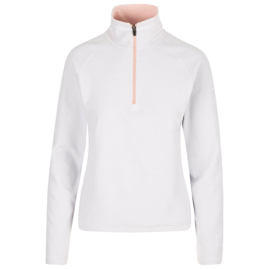 Skylar Women's Half Zip Fleece Top in Pale Grey