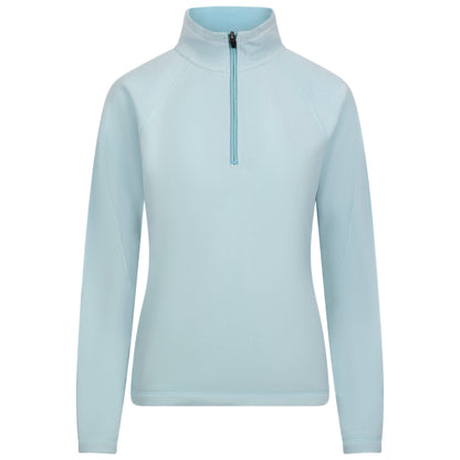 Skylar Womens 1/2 Zip Fleece Top in Sea Foam