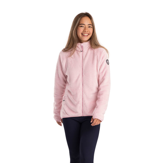 Telltale Women's Soft and Furry Fleece Jacket in Carnation Pink
