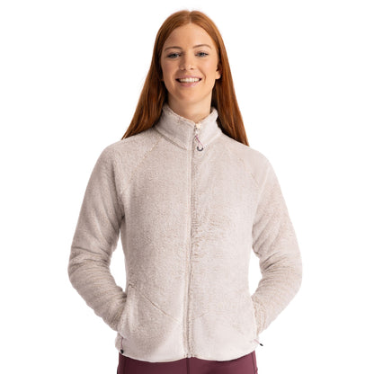 Telltale Women's Soft and Furry Fleece Jacket in Soft Stone