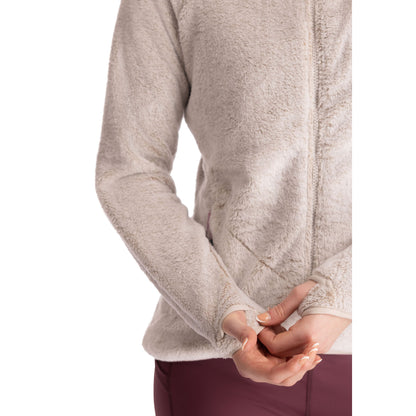 Telltale Women's Soft and Furry Fleece Jacket in Soft Stone
