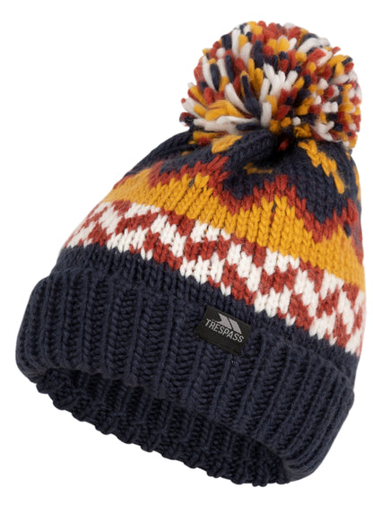 Twiglet Kids Lined Kids Knitted Hat in Navy / Honeybee