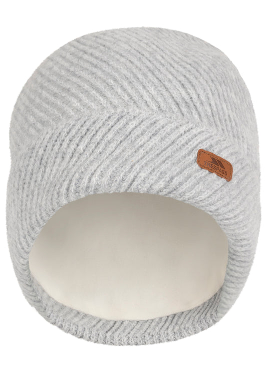 Twilla Women's Fleece Lined Knitted Hat in Grey Marl