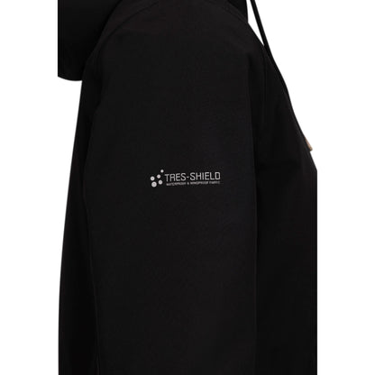 Vailsom Womens Longer Length Padded Fleece Lined Waterproof Jacket in Black