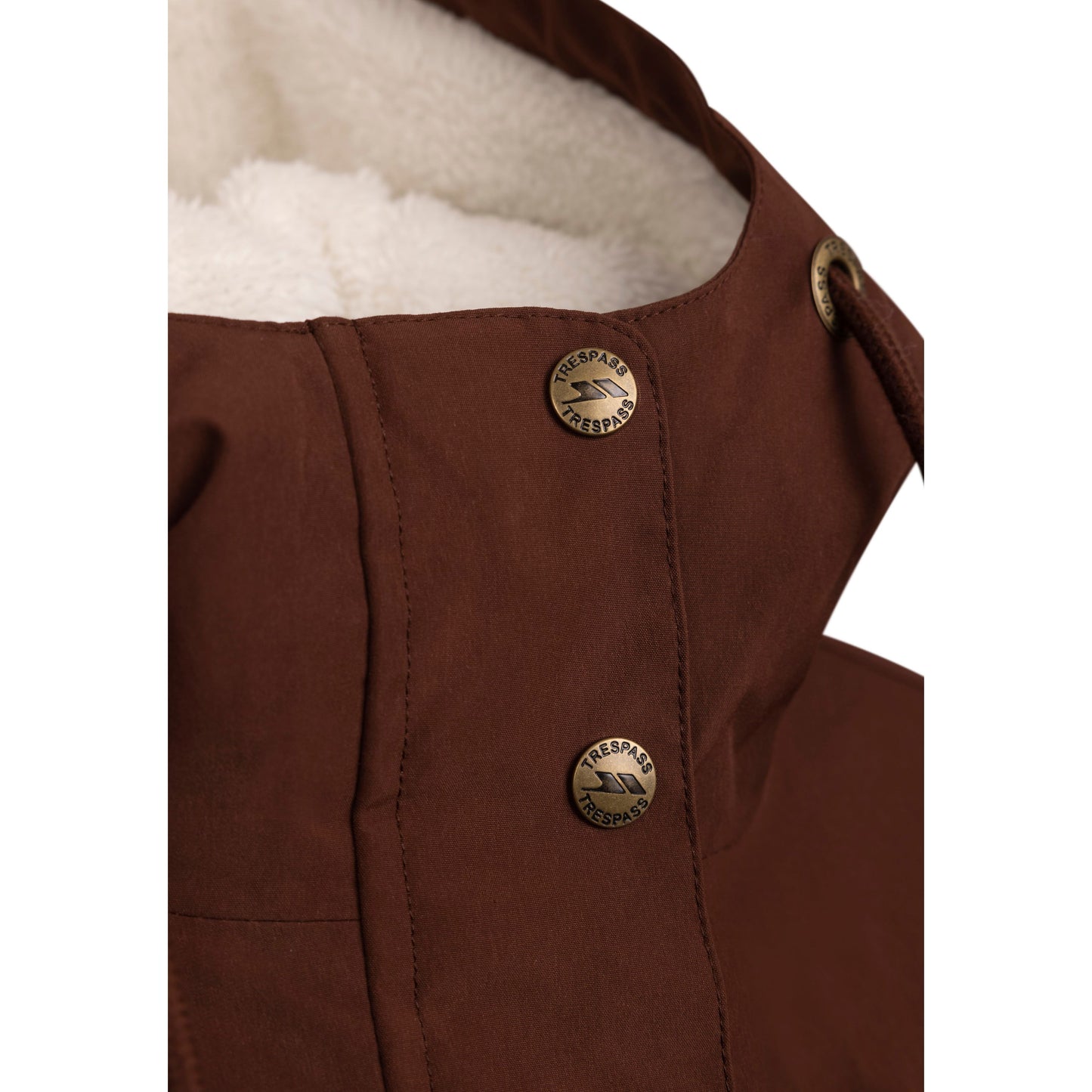 Vailsom Womens Longer Length Padded Fleece Lined Waterproof Jacket in Chestnut