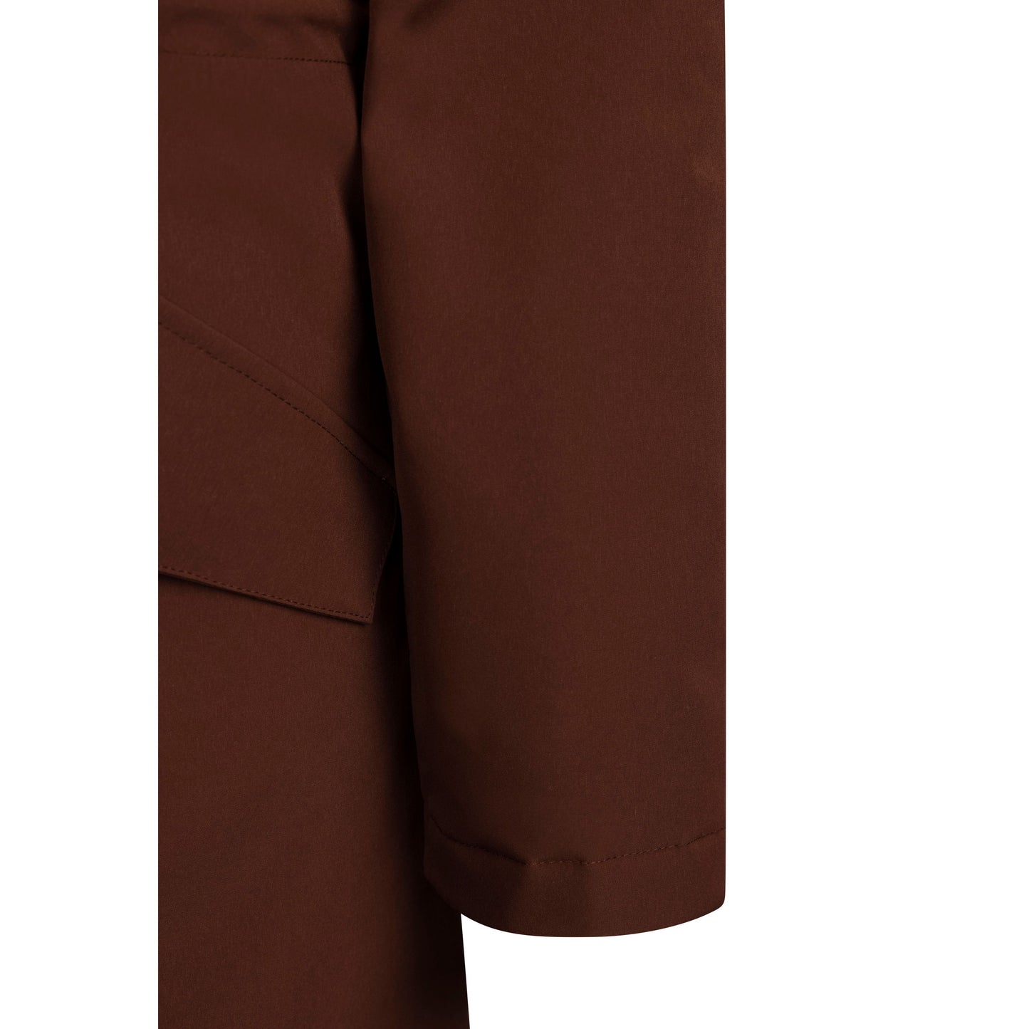 Vailsom Womens Longer Length Padded Fleece Lined Waterproof Jacket in Chestnut