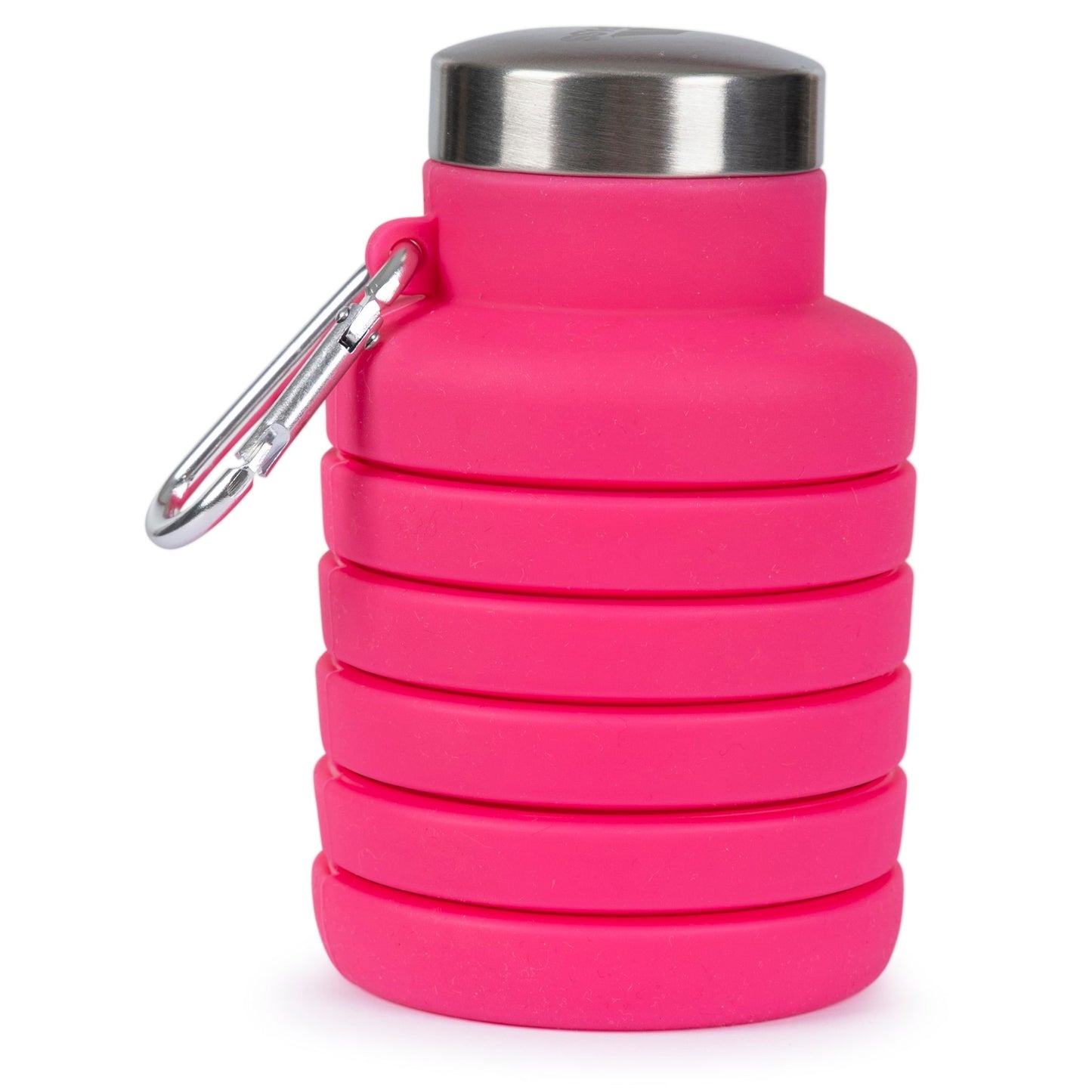 Vavo Folded Silicone Bottle With Carabineer 0.5L in Flamingo