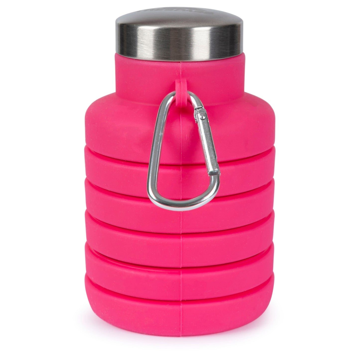 Vavo Folded Silicone Bottle With Carabineer 0.5L in Flamingo