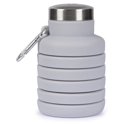 Vavo Folded Silicone Bottle With Carabineer 0.5L in Platinum