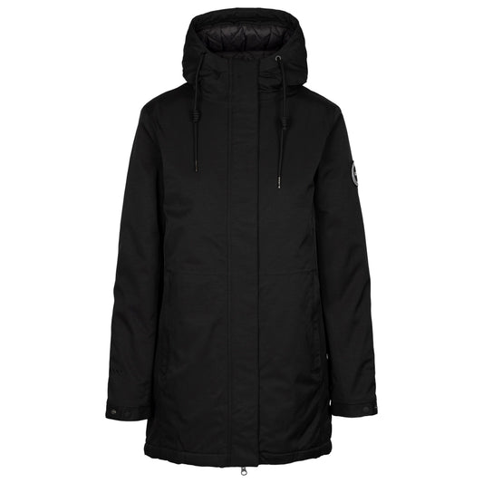 Wilma Women's DLX Padded Longer Waterproof Jacket in Black