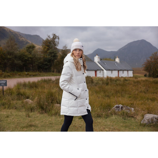 Lainey Women's DLX Longer Length Waterproof Down Jacket in White