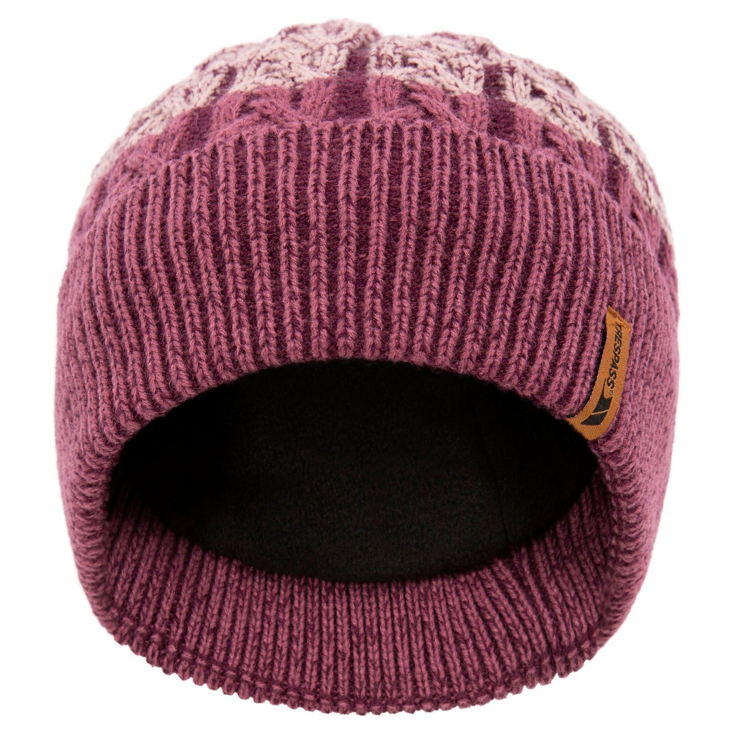 Zindy Womens Knitted Lined Hat in Fig