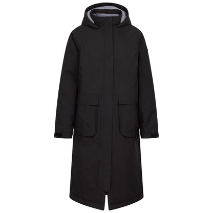 Abby Women's Long Padded Waterproof Coat in Black