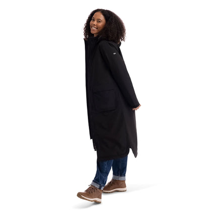 Abby Women's Long Padded Waterproof Coat in Black