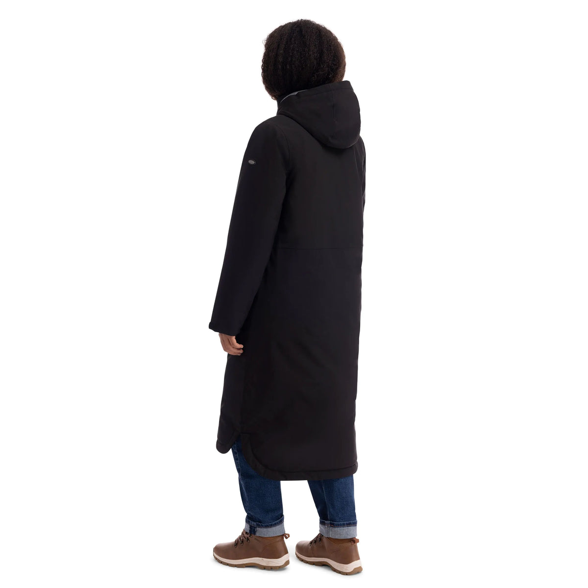 Abby Women's Long Padded Waterproof Coat in Black