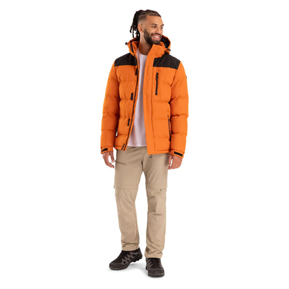 Ahmor Men's Padded Casual Jacket in Orange Spice