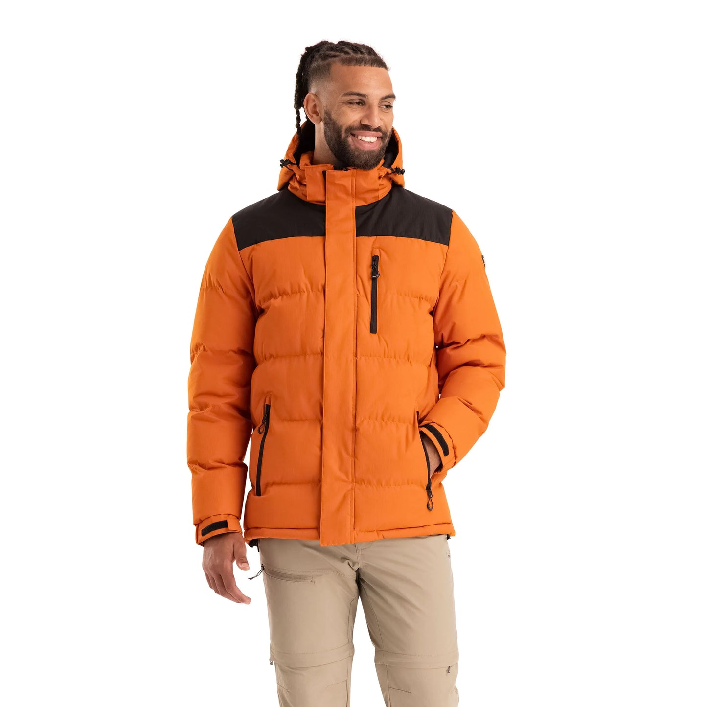 Ahmor Men's Padded Casual Jacket in Orange Spice