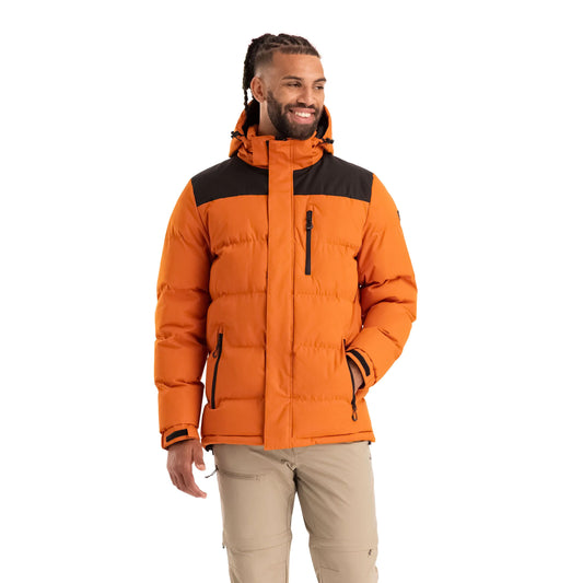 Ahmor Men's Padded Casual Jacket in Orange Spice