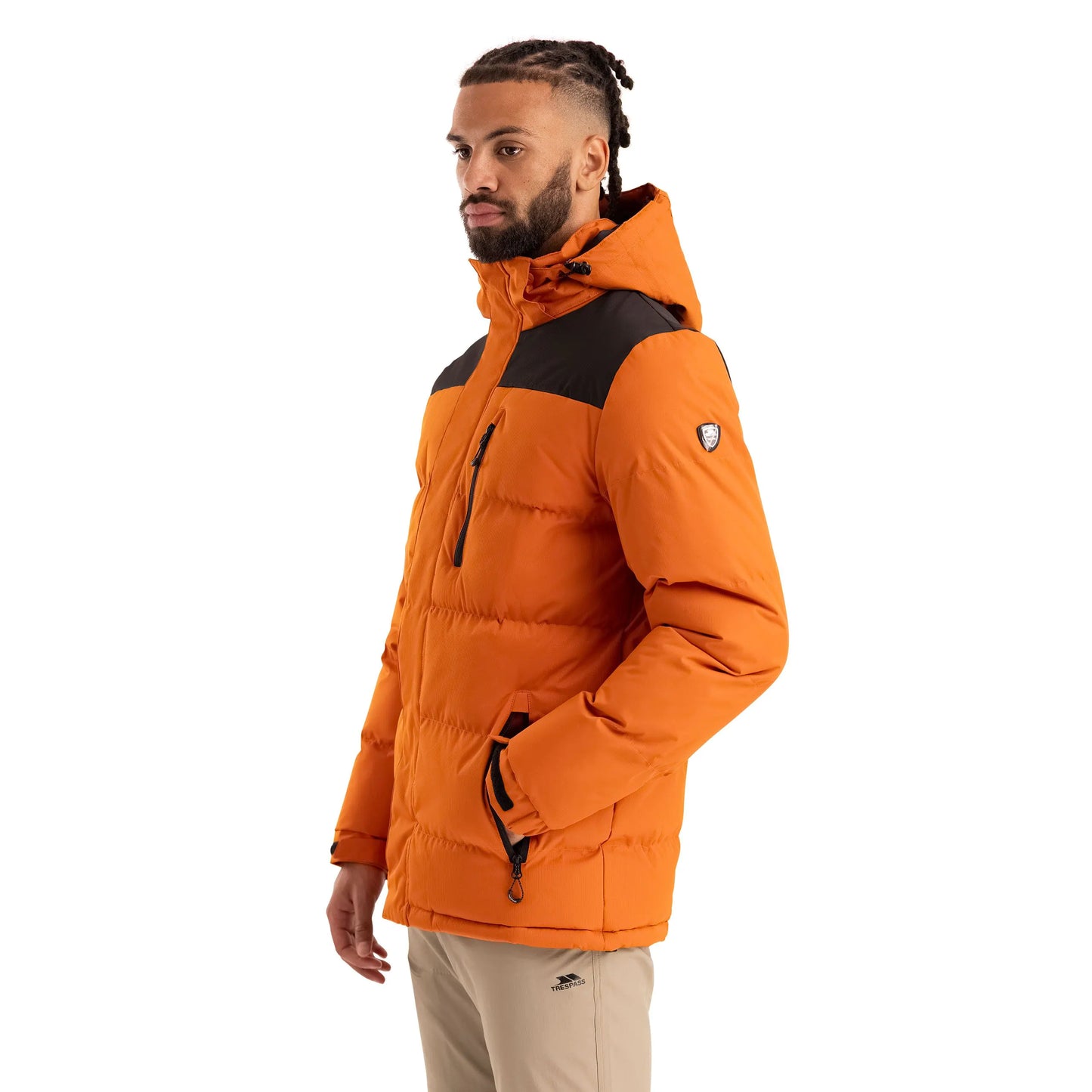 Ahmor Men's Padded Casual Jacket in Orange Spice
