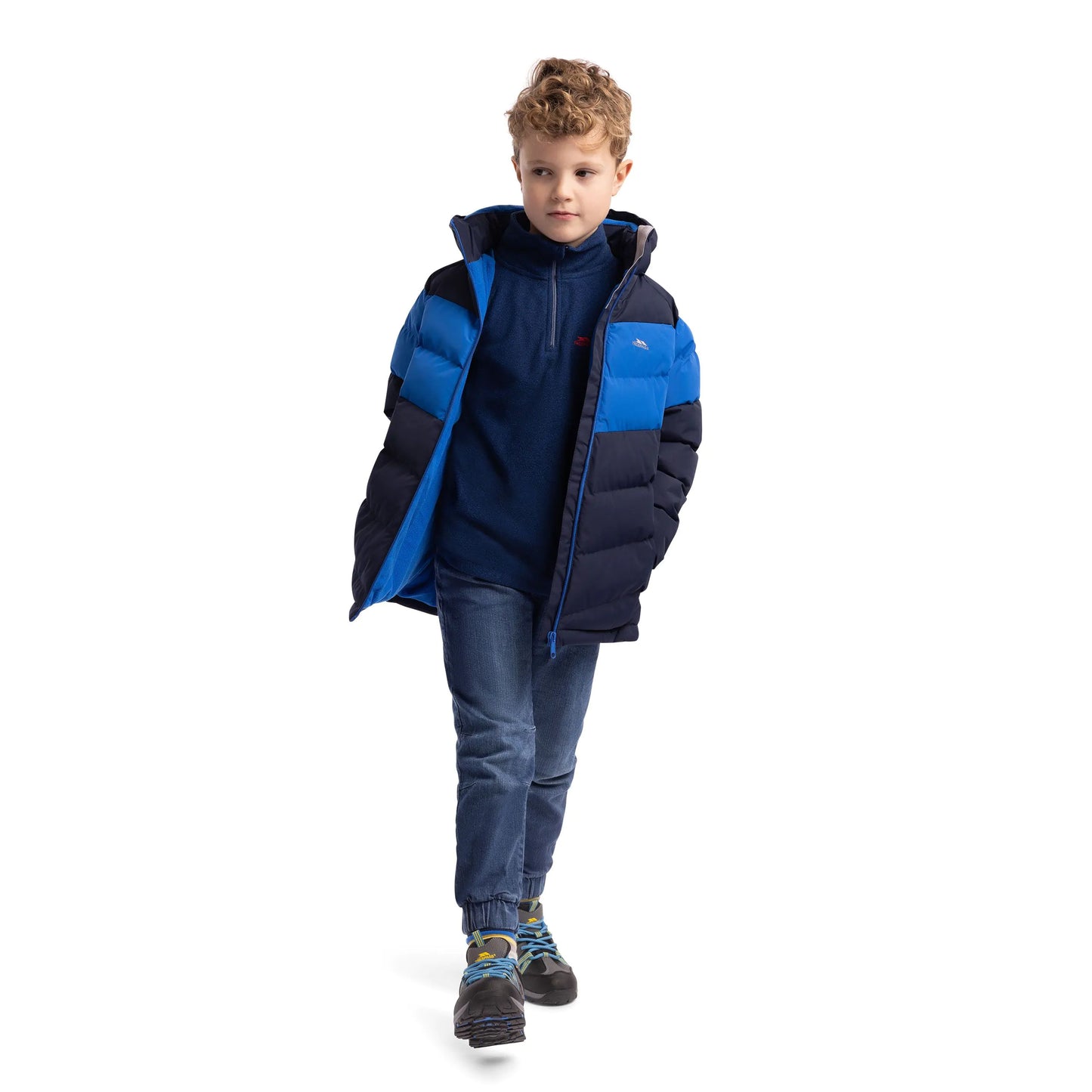 Alderly Kids Waterproof Padded Jacket in Navy