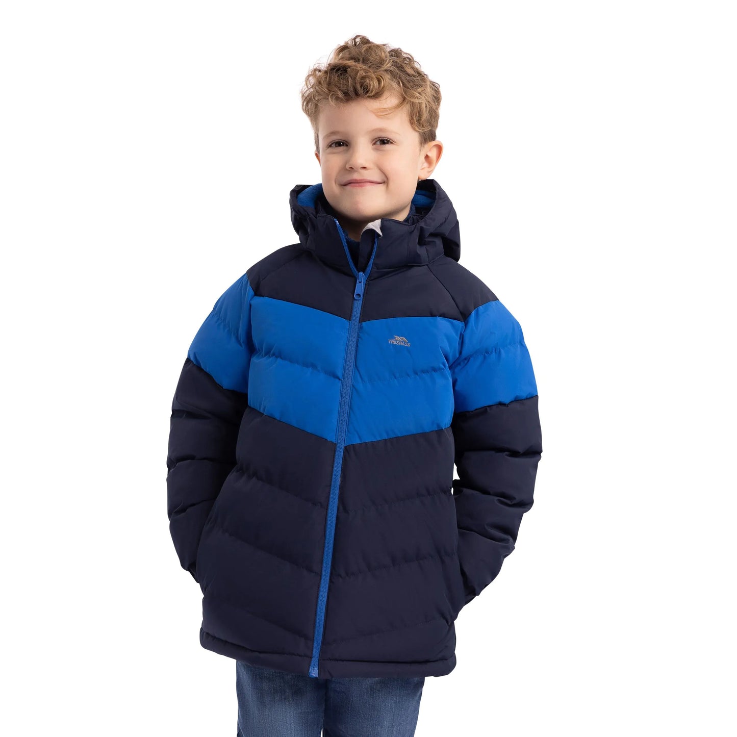 Alderly Kids Waterproof Padded Jacket in Navy