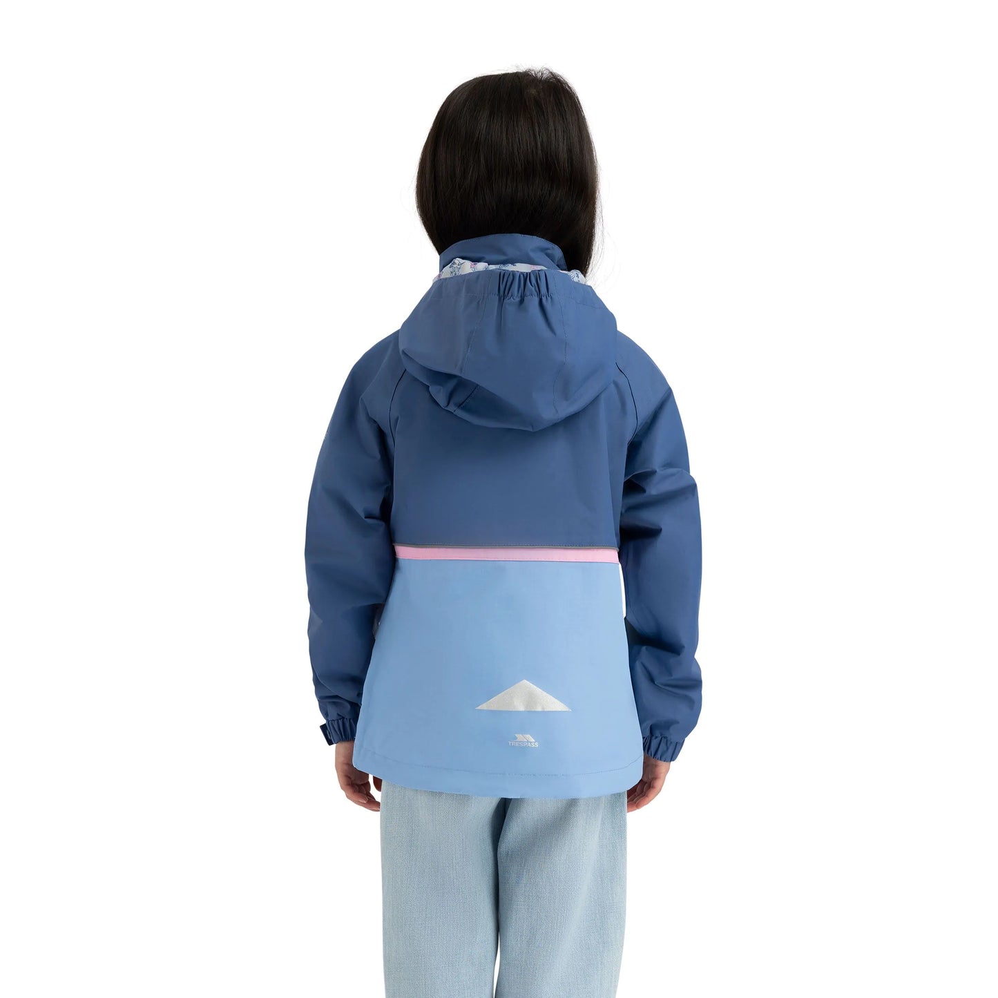 Allora Girls' Unpadded Waterproof Rain Jacket in Bluetone