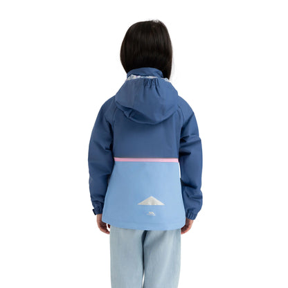 Allora Girls' Unpadded Waterproof Rain Jacket in Bluetone