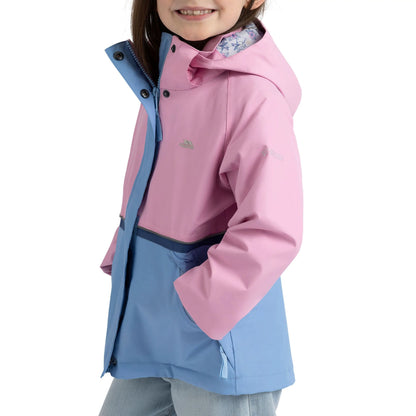 Allora Girls' Unpadded Waterproof Rain Jacket in SweetPink