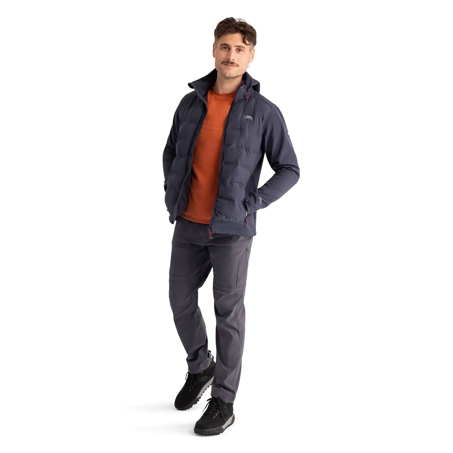 Alwero Men's Hybrid Softshell Jacket in Dark Flint