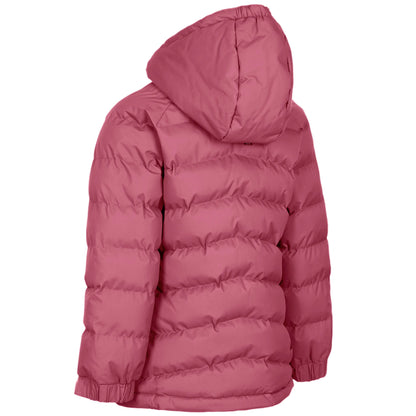 Amira Girls' Hooded Waterproof Padded Jacket in Rose Blush