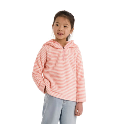 Axxton Girls 1/2 Zip Fleece in Baby Pink