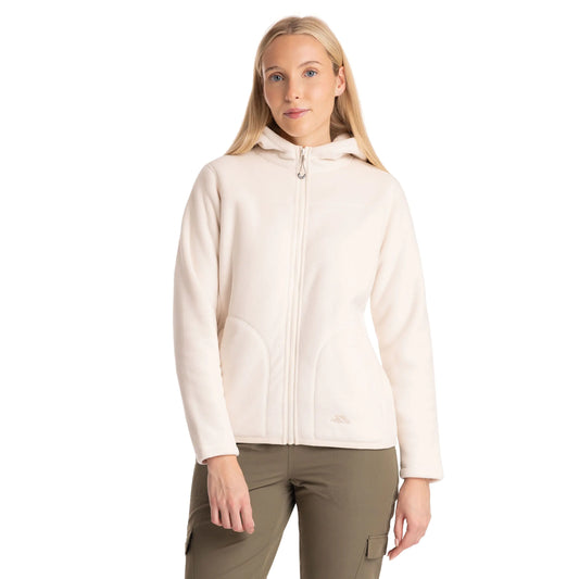 Backstay Women's Heavyweight Full Zip Fleece Hoodie in Ghost