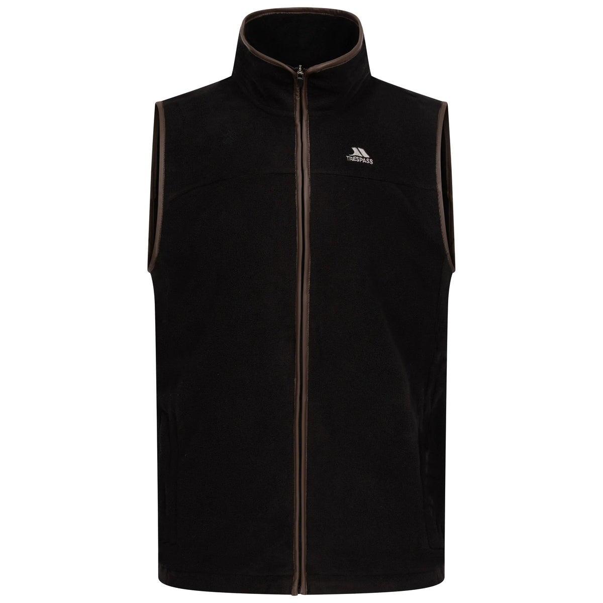 Bernary Mens Full Zip Fleece Gilet in Black